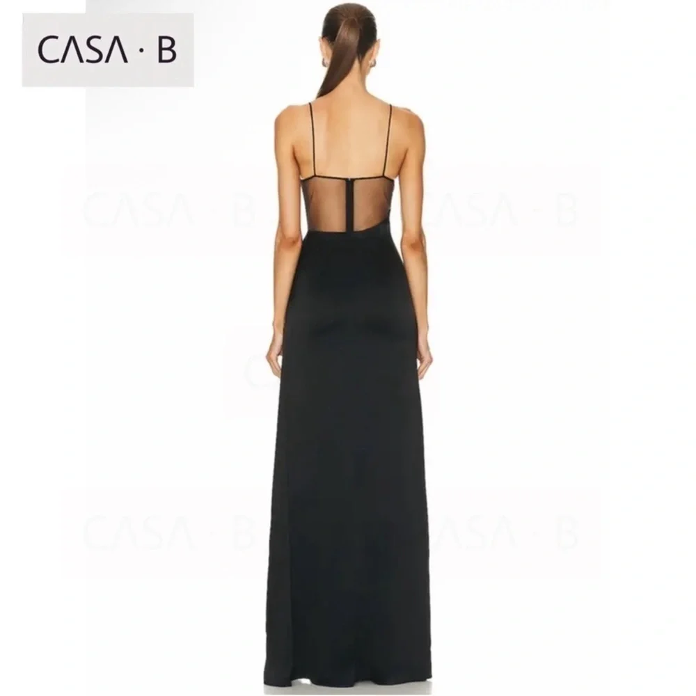 NEW! to CASA B💫|Starfish Embellished Glamorous Mesh Bustier High Slit Maxi Gown - Picture 10 of 13